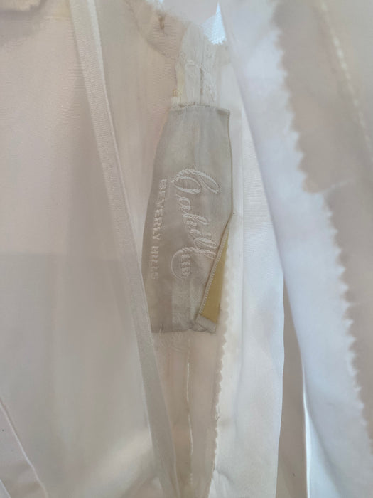 A Dream Come True 1950's William Cahill Embroidered Cotton Organdy Wedding Dress / SM