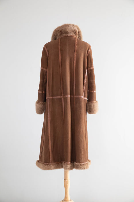 Luxurious 1970’s Birger Christensen Reversible Suede & Mink Coat / M