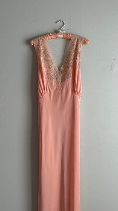 Beautiful "Handmade" Lovelies Late 1930's Bias Cut Slip Dress From Macys / XL