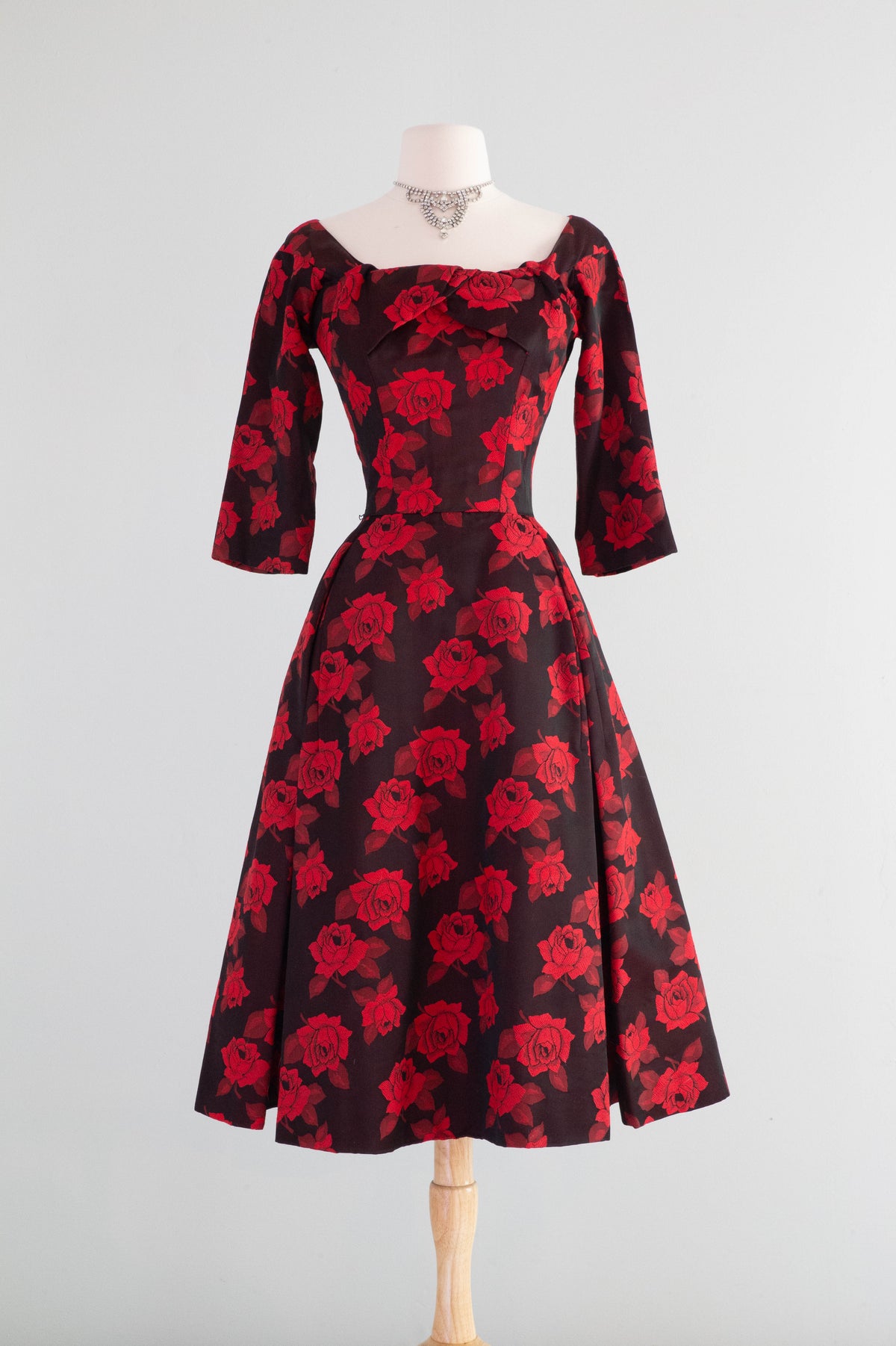Iconic 1950's Sophie Gimbel Rose Print Cocktail Dress / Small – Xtabay Vintage