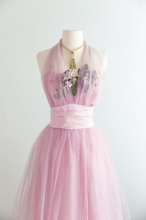 Breathtaking 1950's Violet Haze Formal Gown By Emma Domb / M