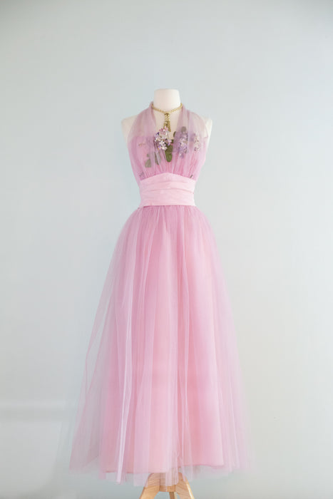 Breathtaking 1950's Violet Haze Formal Gown By Emma Domb / M