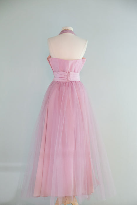 Breathtaking 1950's Violet Haze Formal Gown By Emma Domb / M