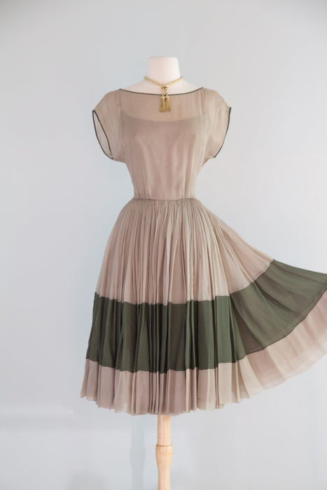 chiffon cocktail dress Sublime 1960's James Galanos Couture Silk Chiffon Modernist Cocktail D – Xtabay Vintage