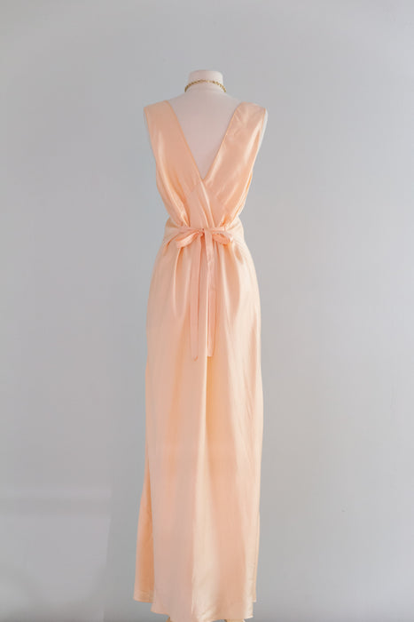 Luminous Ballet Slipper Pink 1930's Silk Bias Cut Slip Dress / ML