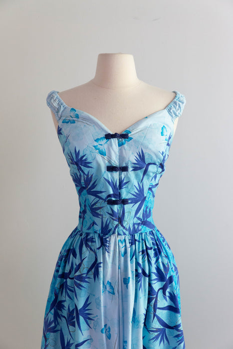 Rare 1950's Kamehameha Hawaiian Cotton Romper With Wide Culottes / ML