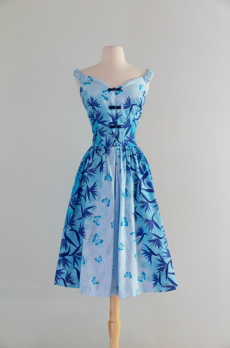 Rare 1950's Kamehameha Hawaiian Cotton Romper With Wide Culottes / ML