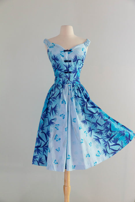 Rare 1950's Kamehameha Hawaiian Cotton Romper With Wide Culottes / ML