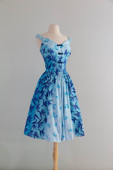 Rare 1950's Kamehameha Hawaiian Cotton Romper With Wide Culottes / ML