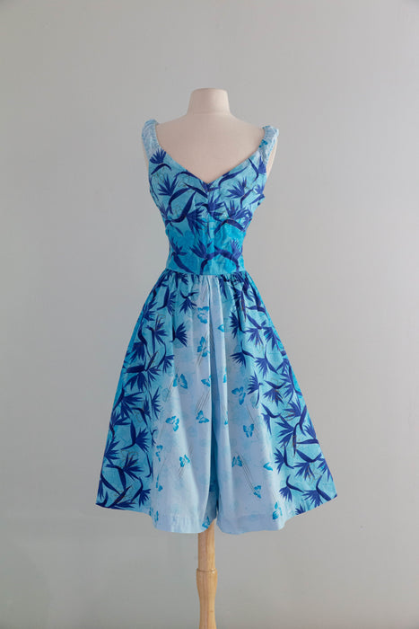 Rare 1950's Kamehameha Hawaiian Cotton Romper With Wide Culottes / ML