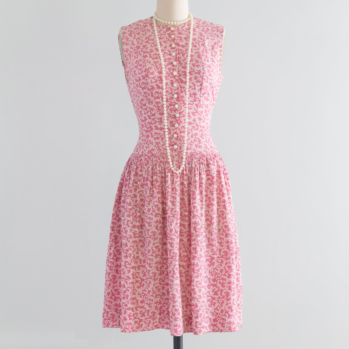pink 40s dress Vintage 1940's Style Pink Floral Dress (Butterick 5209)  Gwenstella Made