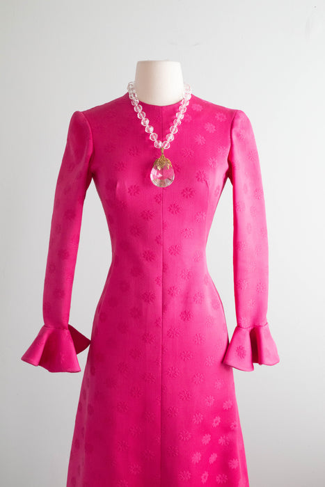 Rare 1960's Couture Evening Dress by Spanish Couturier Manuel Pertegaz / XS
