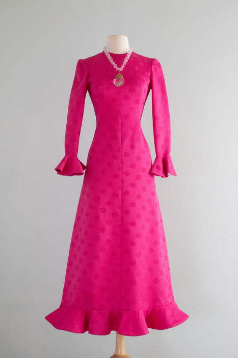 Rare 1960's Couture Evening Dress by Spanish Couturier Manuel Pertegaz Xtabay Vintage Rare 1960's Couture Evening Dress by Spanish Couturier Manuel Pertegaz Xtabay Vintage