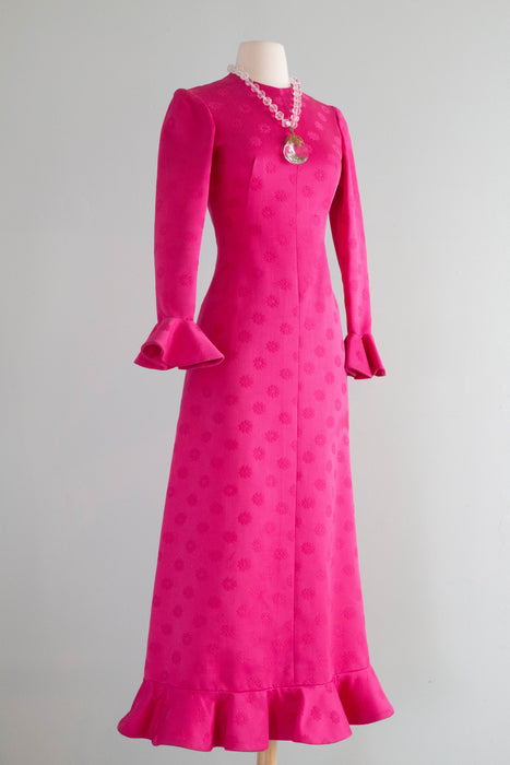 Rare 1960's Couture Evening Dress by Spanish Couturier Manuel Pertegaz – Xtabay Vintage Rare 1960's Couture Evening Dress by Spanish Couturier Manuel Pertegaz – Xtabay Vintage