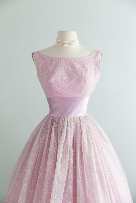 Dreamy Early 1960's Lilac Mist Cupcake Party Dress / XS