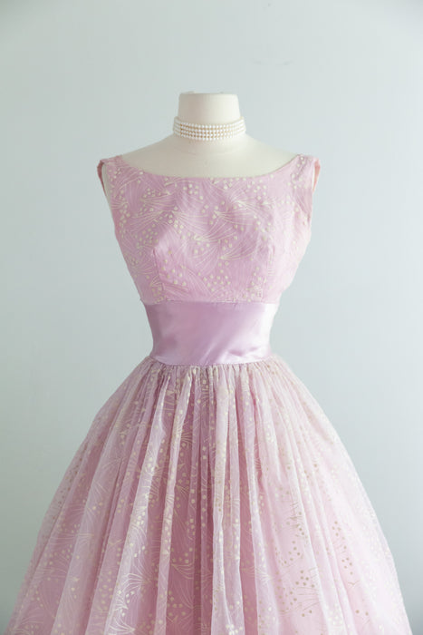 Dreamy Early 1960's Lilac Mist Cupcake Party Dress / XS