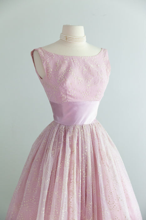 Dreamy Early 1960's Lilac Mist Cupcake Party Dress / XS
