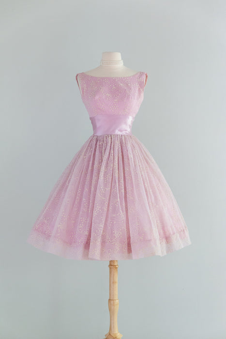 Dreamy Early 1960's Lilac Mist Cupcake Party Dress / XS