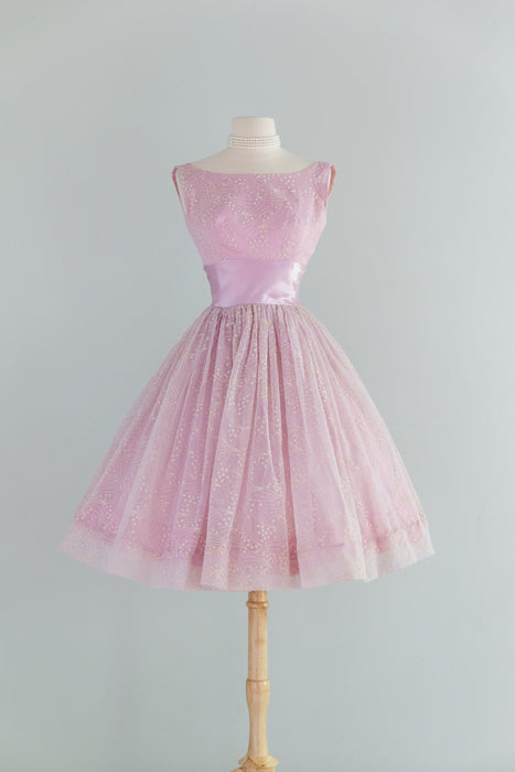 Dreamy Early 1960's Lilac Mist Cupcake Party Dress / XS