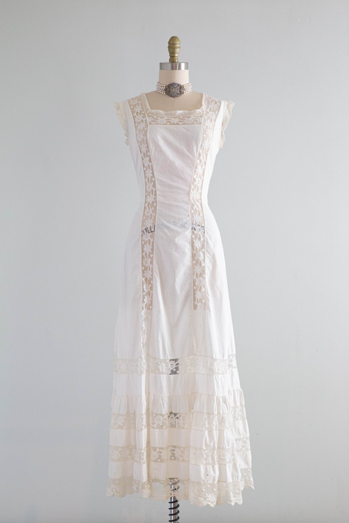Exquisite 1900's Edwardian Era Cotton Lace Slip Dress / Small – Xtabay Vintage