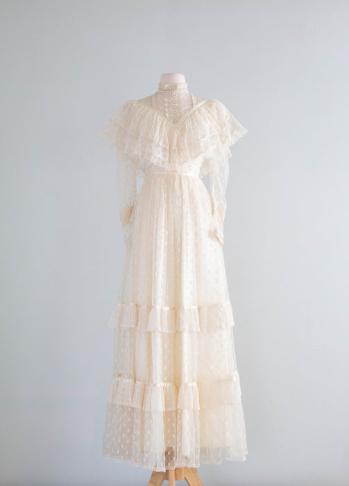 Romantic Vintage Gunne Sax Renaissance Bridal Collection Wedding Dress / XS