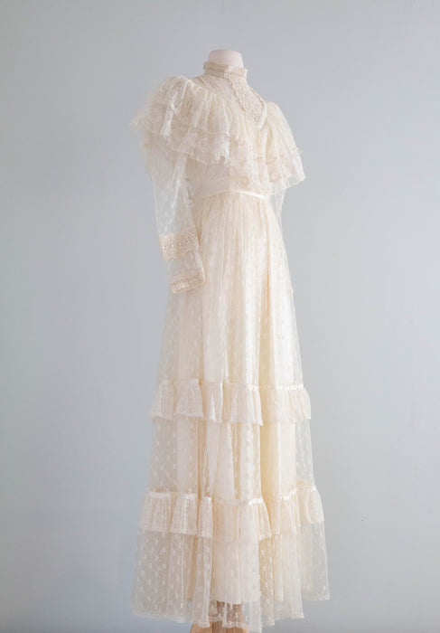 Romantic Vintage Gunne Sax Renaissance Bridal Collection Wedding Dress / XS