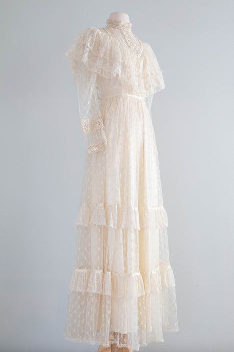 Romantic Vintage Gunne Sax Renaissance Bridal Collection Wedding Dress / XS