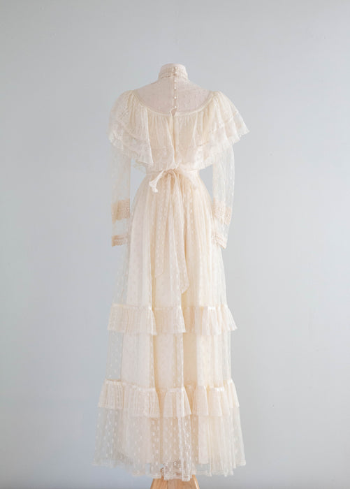 Romantic Vintage Gunne Sax Renaissance Bridal Collection Wedding Dress / XS