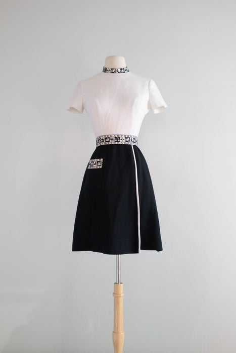 Iconic 1960's MOD Zodiac Mini Dress By Lanz / XS