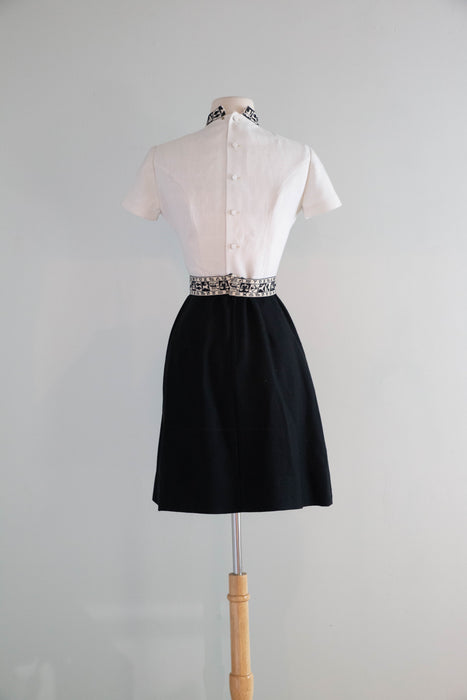 Iconic 1960's MOD Zodiac Mini Dress By Lanz / XS