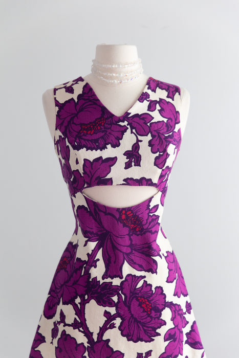 Fabulous 1960's Cut Out Micro Mini Dress / Small