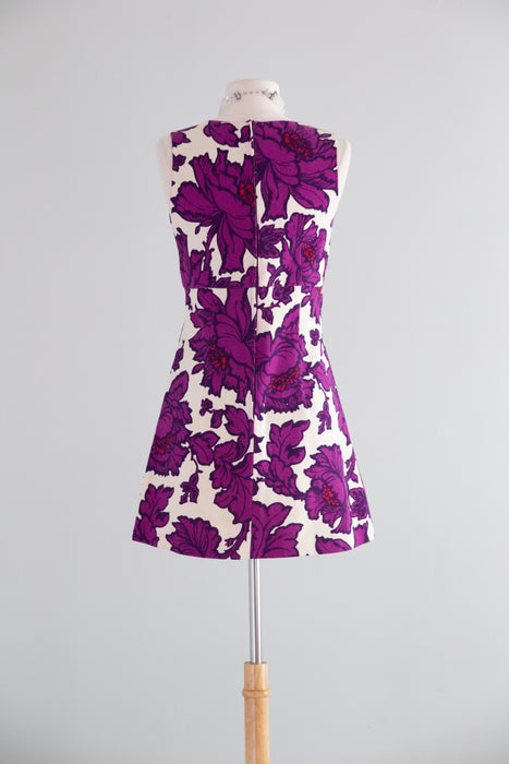 Fabulous 1960's Cut Out Micro Mini Dress / Small