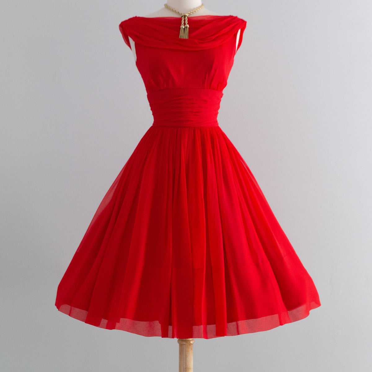 50s party dress Women's Vintage 1950s Hepburn Pleuche Cocktail Evening Swing Dress Off Shoulder High Waisted A Line Dress Red : Clothing, Shoes & Jewelry airy and lightweight Fashion style Qolati Women's 1950s Retro Vintage
