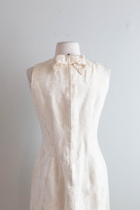 Elegant Vintage 1960's PAB Modernist Brocade Sheath Gown / SM