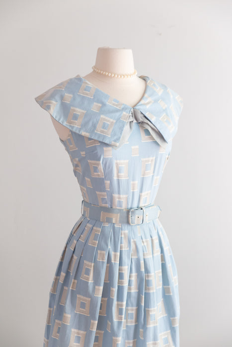 Classic 1950's "Happy Cottons" Day Dress With Original Tags / M