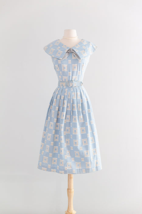 Classic 1950's "Happy Cottons" Day Dress With Original Tags / M