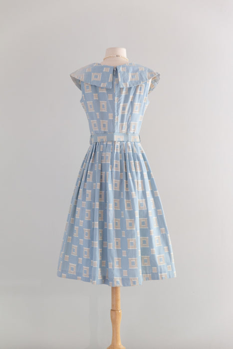 Classic 1950's "Happy Cottons" Day Dress With Original Tags / M