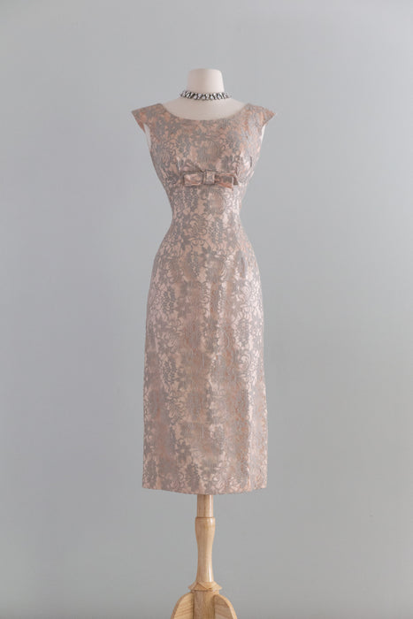 Fabulous 1950's Lace Wiggle Dress With Matching Jacket / SM