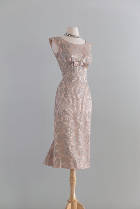 Fabulous 1950's Lace Wiggle Dress With Matching Jacket / SM