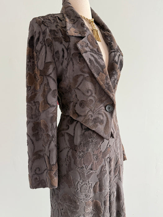 Rare Avant-garde 1990's Ann Demeulemeester Velvet Brocade Two
