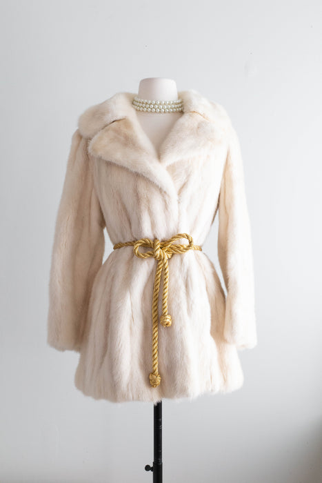 Luxurious 1960's Ivory Pearl Mink Jacket / Medium