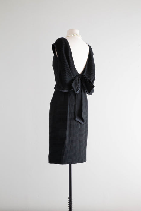 Sublime Demi Couture 1950's Little Black Dress By Paul Whitney / Small