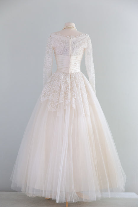 1950's Fairytale Wedding Gown By Cahill of Beverly Hills / S
