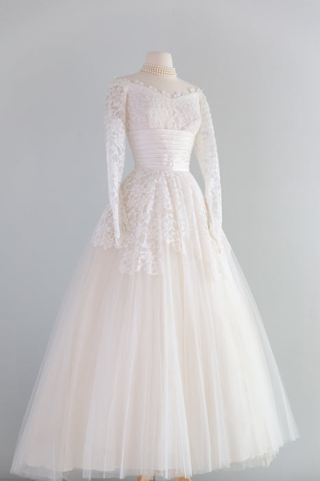 1950's Fairytale Wedding Gown By Cahill of Beverly Hills / S