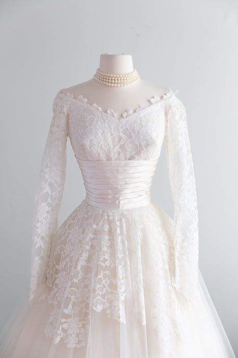 1950's Fairytale Wedding Gown By Cahill of Beverly Hills / S