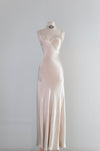Sublime 1990's Plein Sud Oyster Satin Bias Cut Liquid Satin Gown / SM