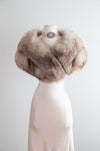 Glamorous 1950's Norwegian Silver Fox Fur Wrap From Bonwit Teller / OS