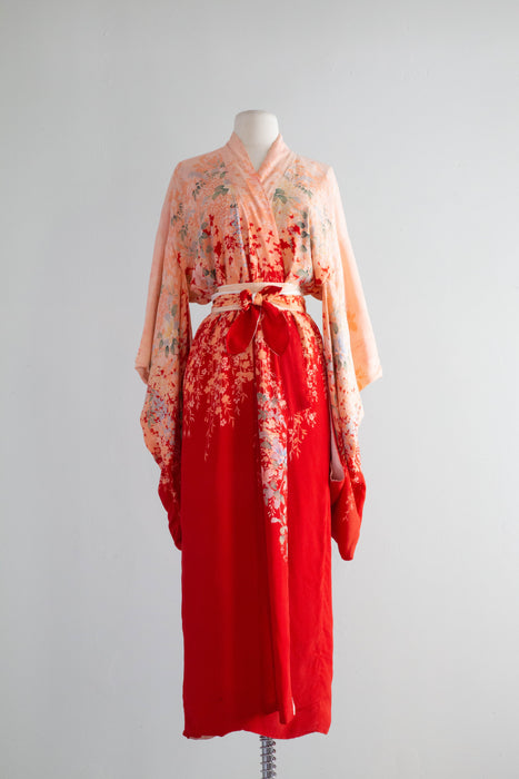 Gorgeous 1940's Vintage Japanese Kimono Reversible / OS