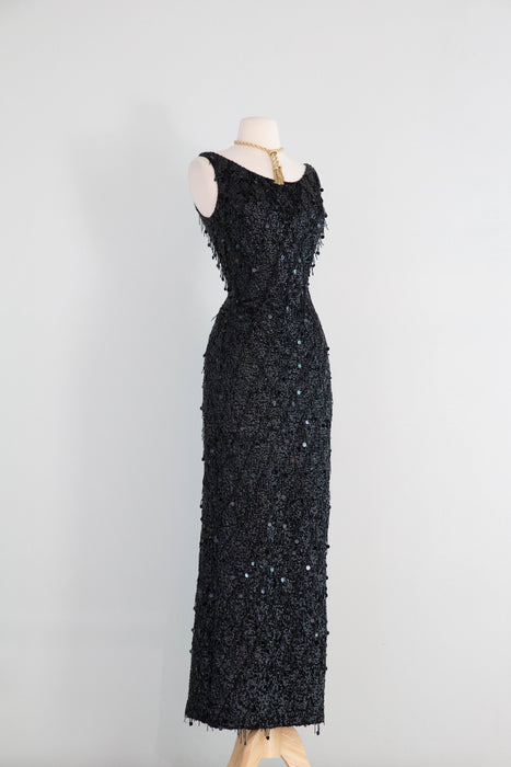 Iconic Early 1960's Beaded Evening Gown From The Personal Wardrobe Of Sophia Loren
