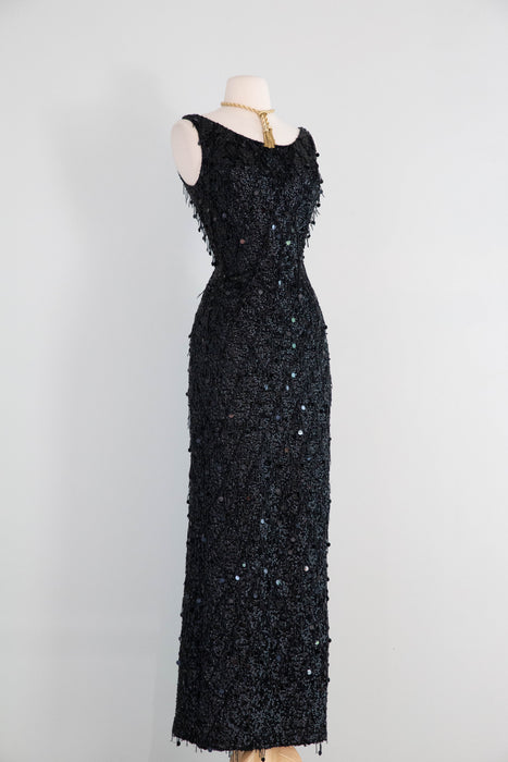 Iconic Early 1960's Beaded Evening Gown From The Personal Wardrobe Of Sophia Loren